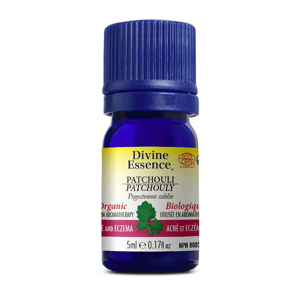 divine essence organic patchouli essential oil 5 ml