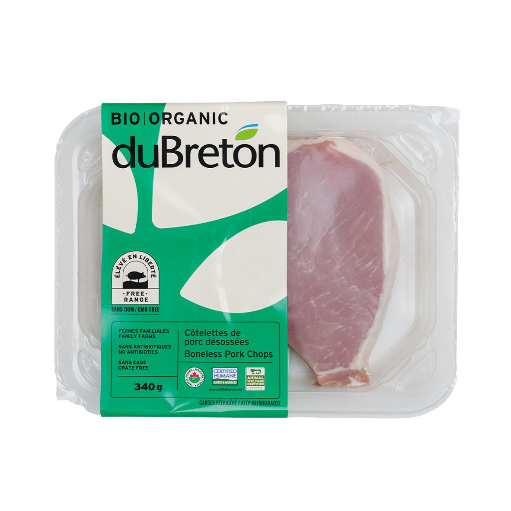 côtelettes de porc désossées biologiques duBreton - La Boite à Grains