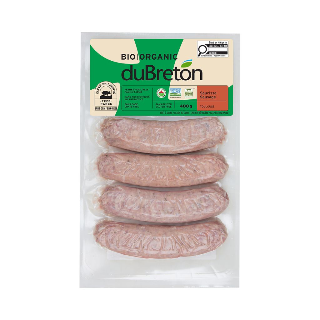 saucisses Toulouse biologiques duBreton - La Boite à Grains
