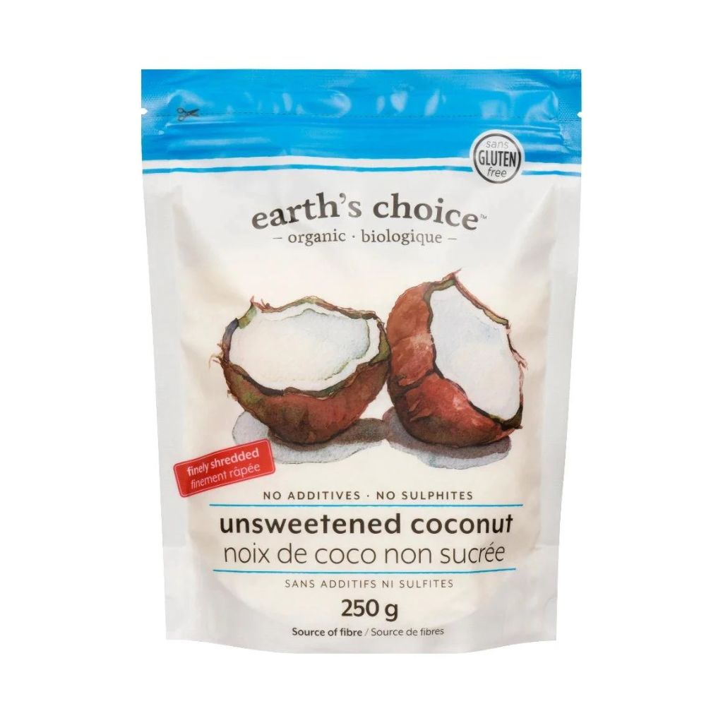 noix de coco non sucrée finement râpée biologique Earth's Choice - La Boite à Grains