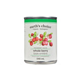 sauce aux canneberges baie entière biologique Earth's Choice - La Boite à Grains