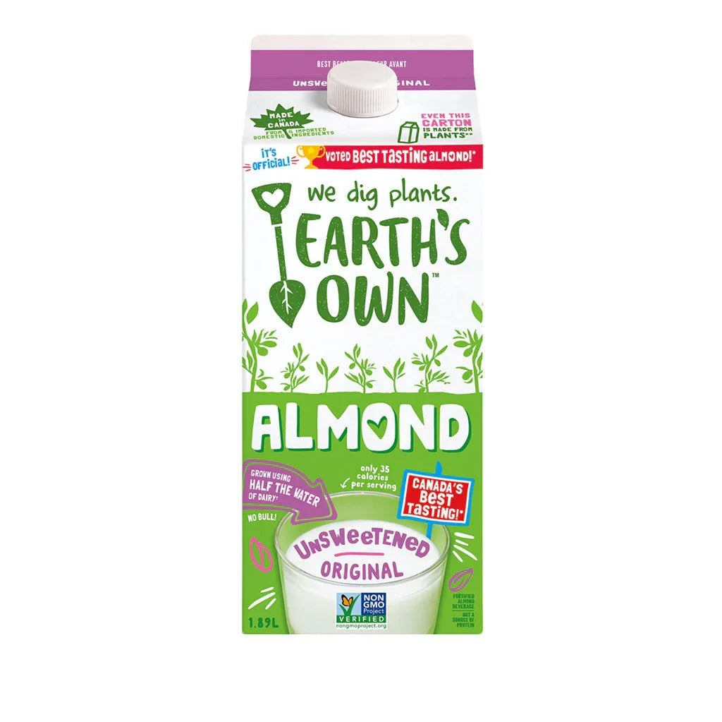 earth's own original unsweetened almond 1.89 liter