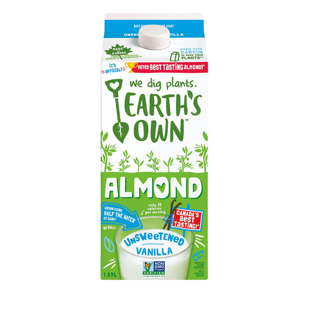 earth's own almond vanilla unsweetened 1.89 liter