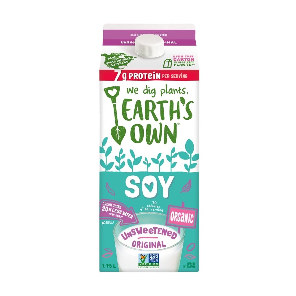 boisson de soya originale non sucrée biologique Earth's Own - La Boite à Grains