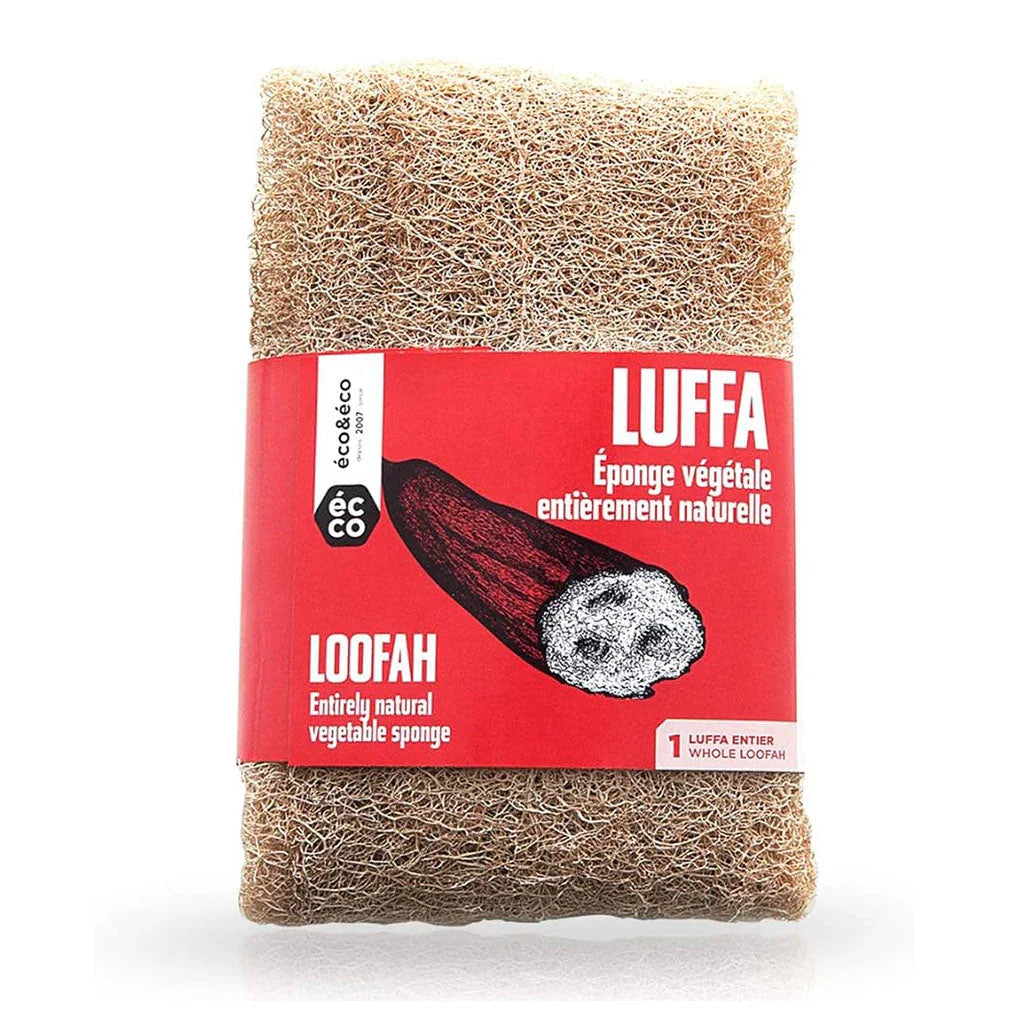 éco & éco luffa éponge végétale naturelle entier