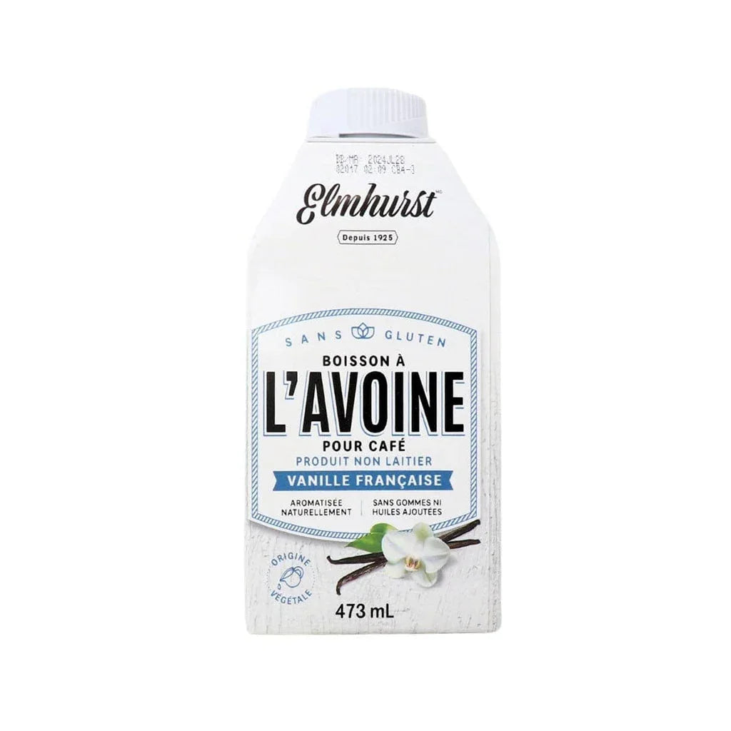 elmhurst oat drink for coffee french vanilla 473 ml - La Boite à Grains