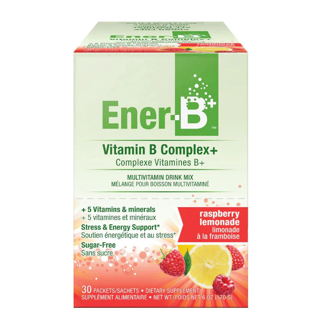 Ener-life ener-b vitamin b complex raspberry lemonade 30 sachets - La Boite à Grains