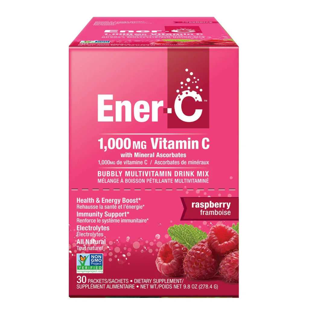 Ener-life ener-c raspberry multivitamin drink mix 30 sachets - La Boite à Grains