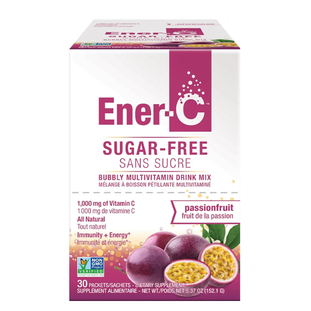 Ener-life ener-c vitamin c drink mix passion fruit without sugar 30 sachets - La Boite à Grains