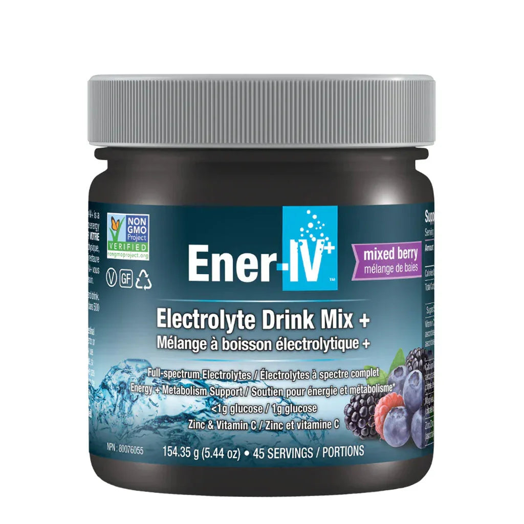 Ener-life ener-iv electrolyte drink mix berry mix 154.35 g 45 servings - La Boite à Grains