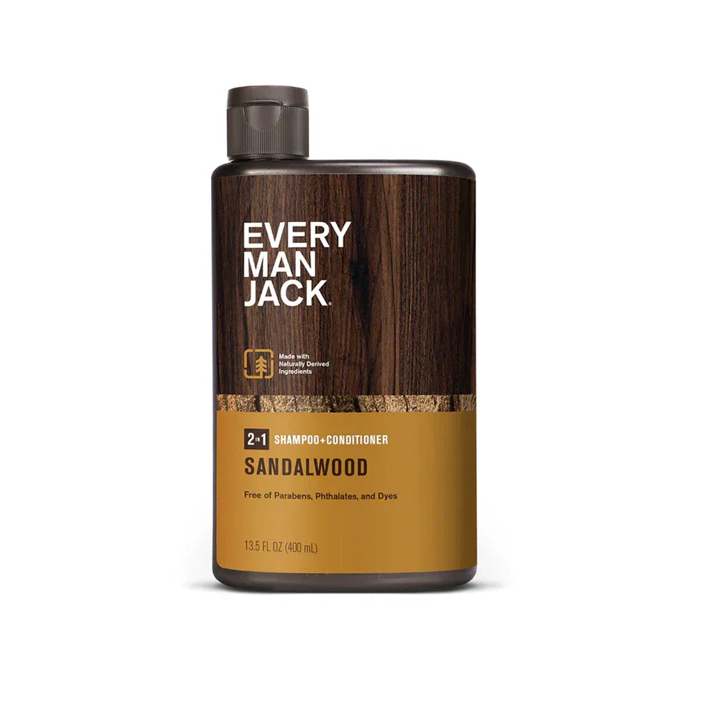 every man jack revitalizing sandalwood shampoo 400 ml - La Boite à Grains