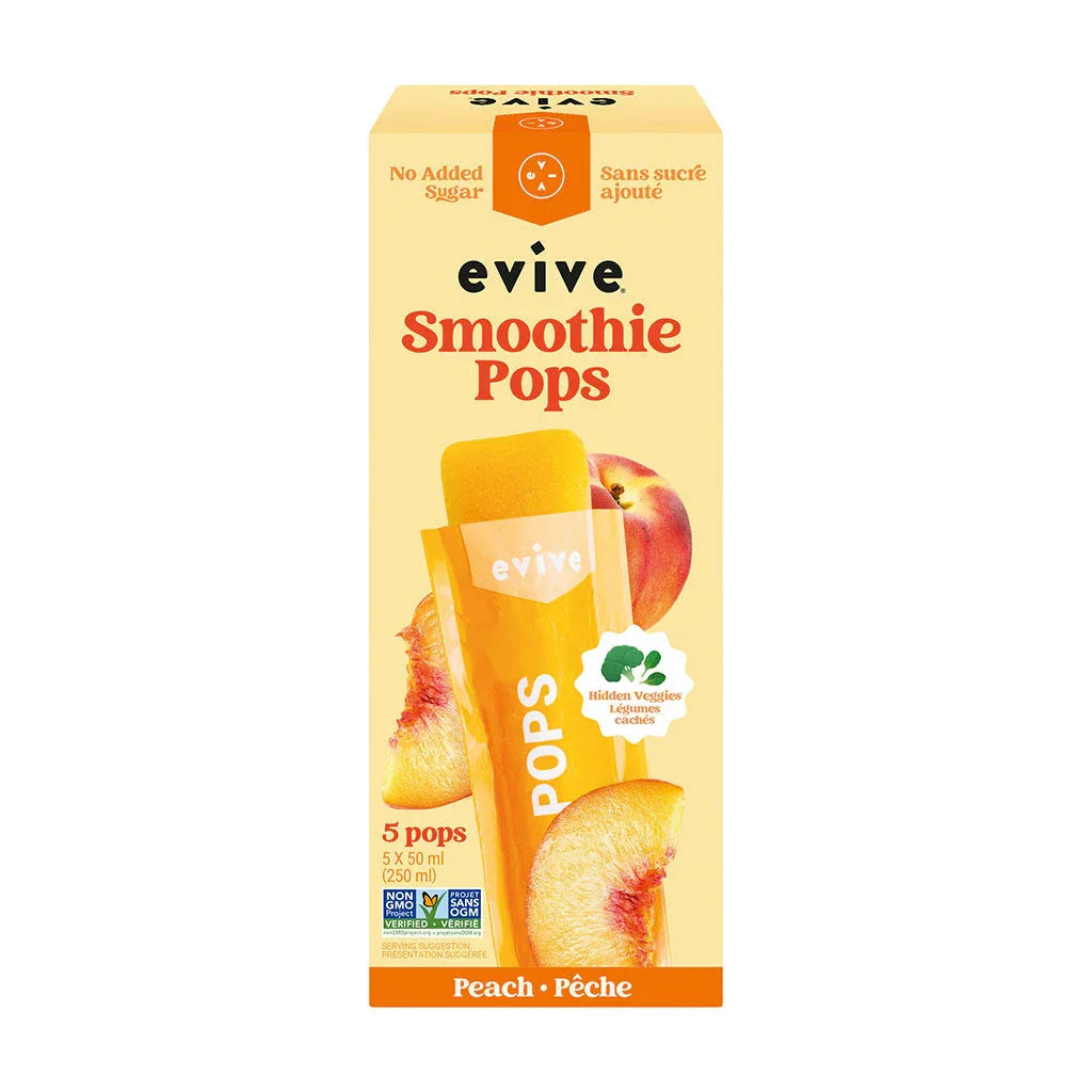 Evive peach smoothie pops - La Boite à Grains