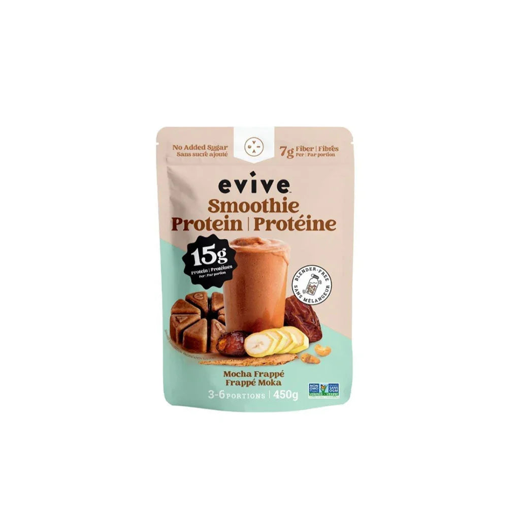 Evive mocha protein smoothie - La Boite à Grains