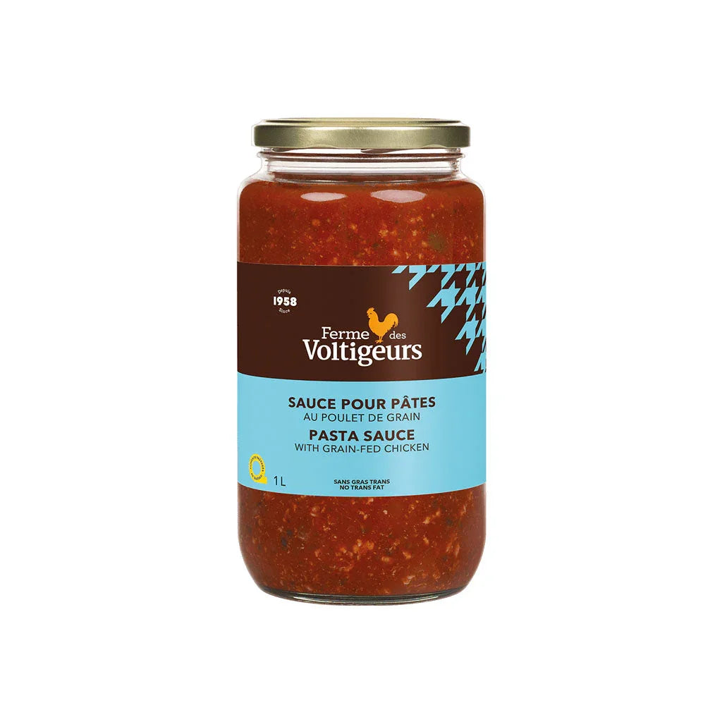 grain-fed chicken pasta sauce Ferme des Voltigeurs - La Boite à Grains