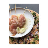 brochettes de poulet de grain miel ail et persil Ferme La Rose des Vents - La Boite à Grains