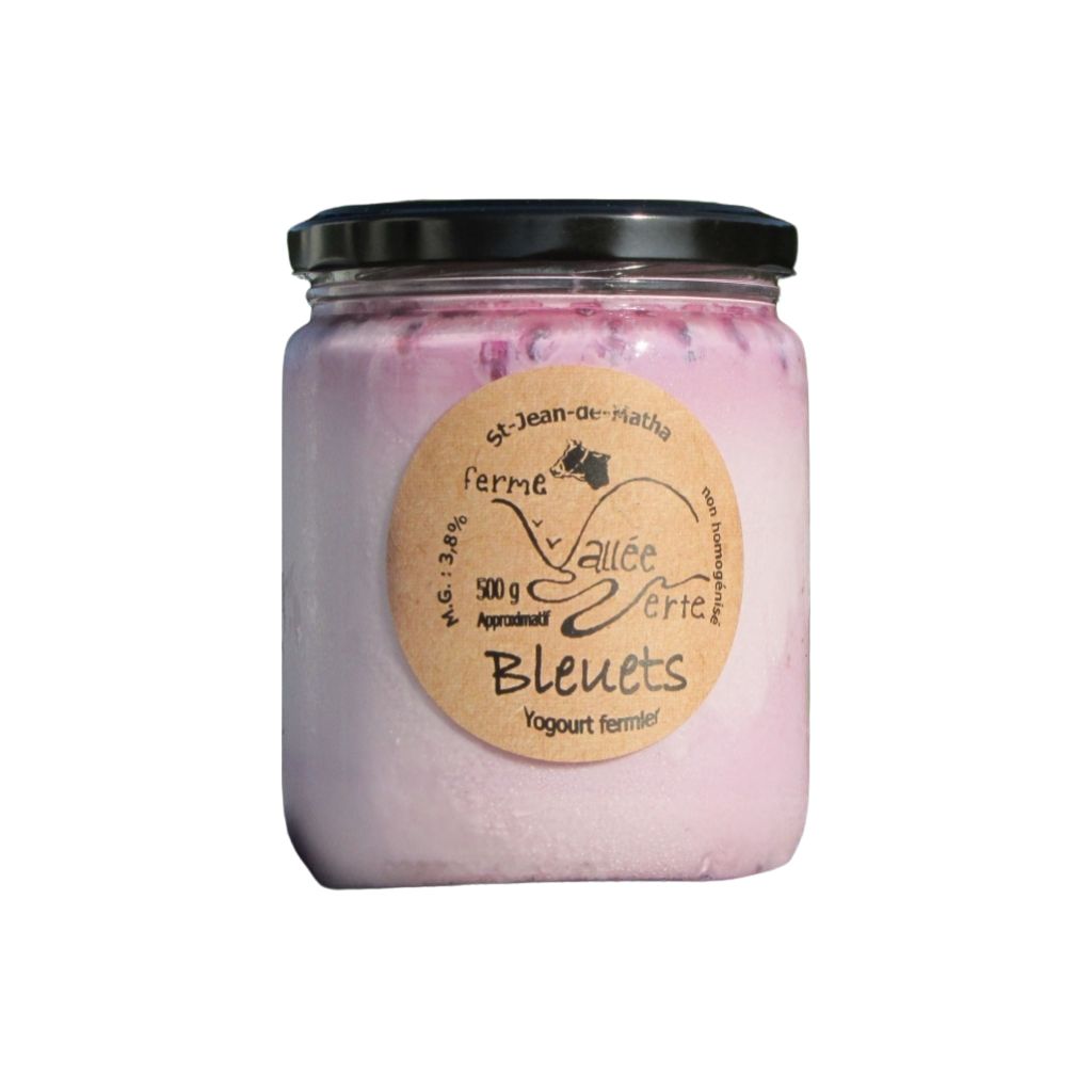 yogourt fermier bleuets Ferme Vallée Verte - La Boite à Grains
