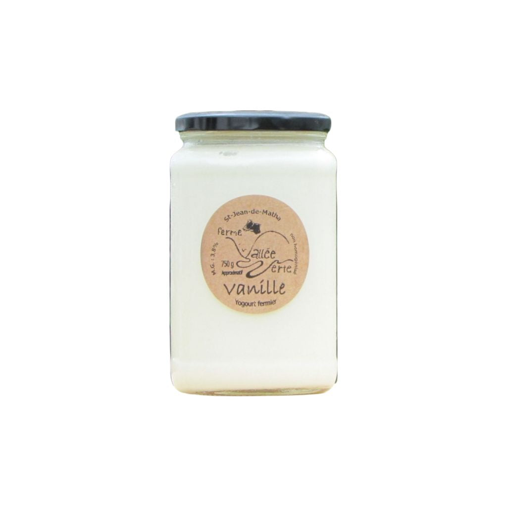 yogourt fermier vanille Ferme Vallée Verte - La Boite à Grains