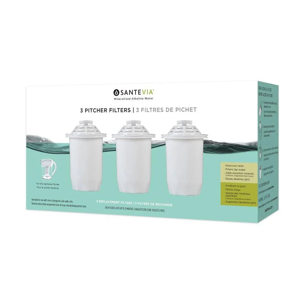 Filtres pour Pichet à Eau Alcaline Santevia - La Boite à Grains