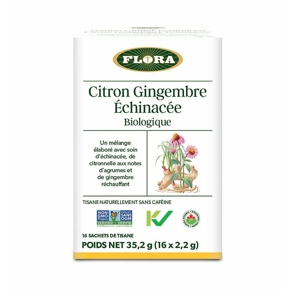 tisane citron gingembre échinacée biologique Flora - La Boite à Grains