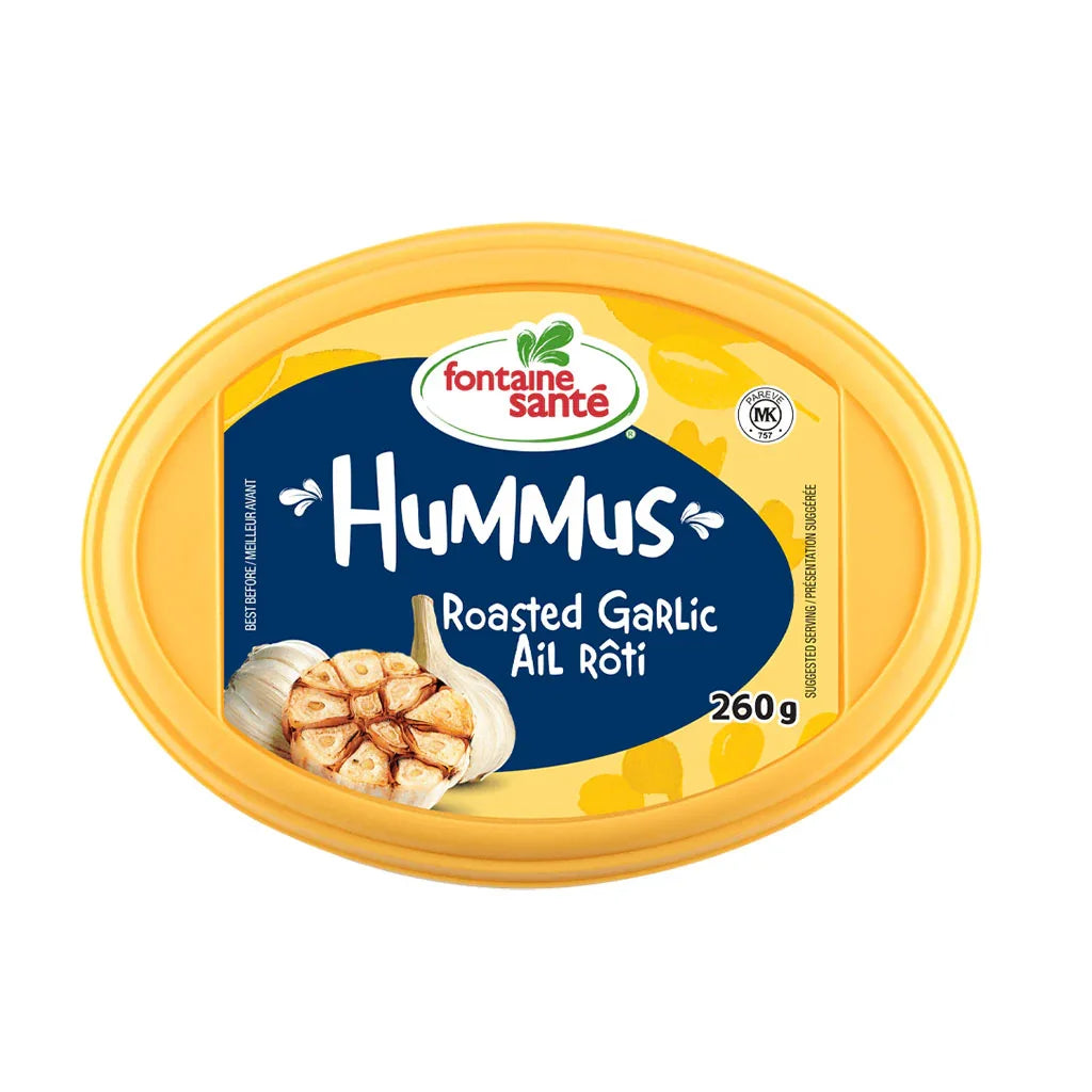 roasted garlic hummus Fontaine Santé - La Boite à Grains