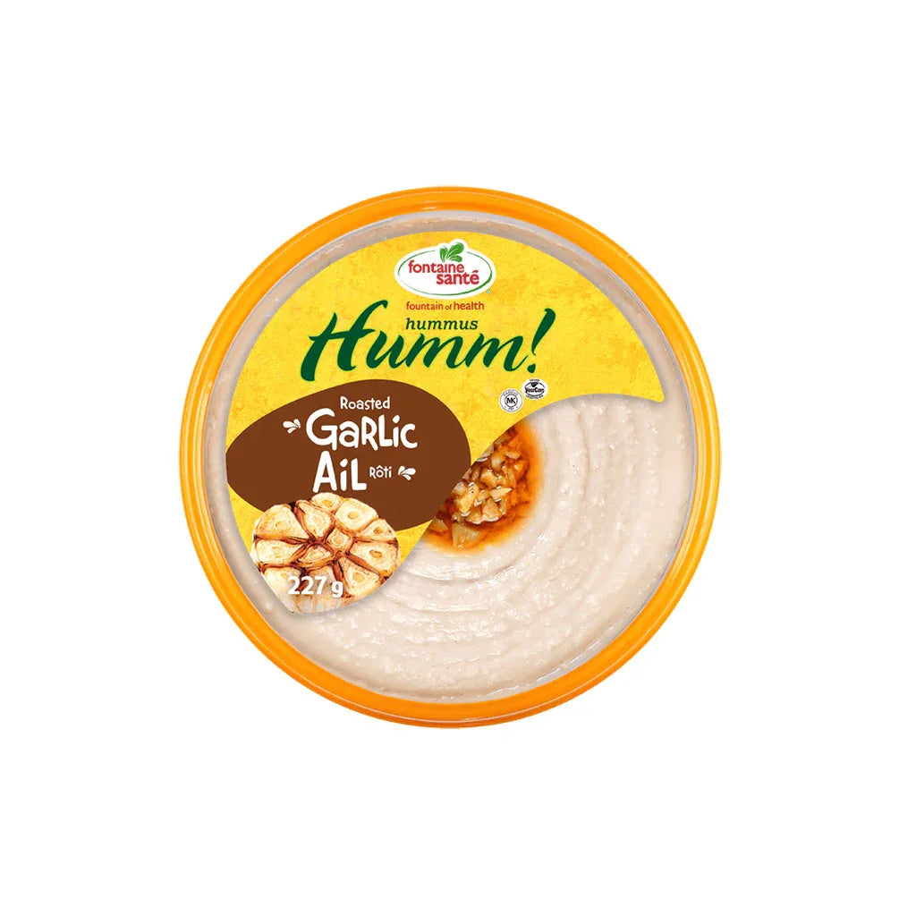 hummus humm roasted garlic Fontaine Santé - La Boite à Grains