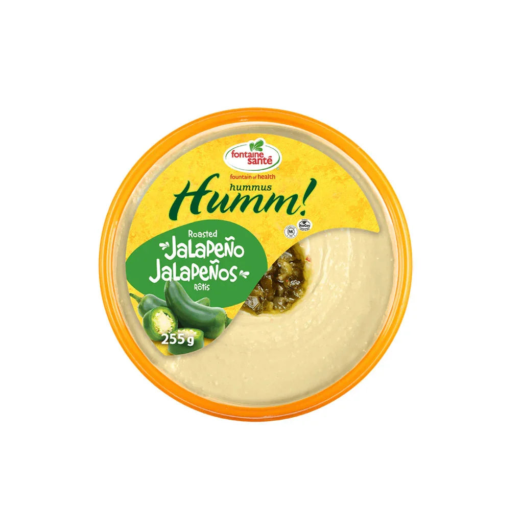hummus humm! Roasted jalapenos Fontaine Santé - La Boite à Grains