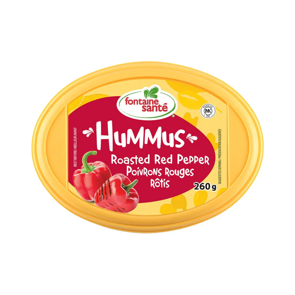 roasted red pepper hummus Fontaine Santé - La Boite à Grains