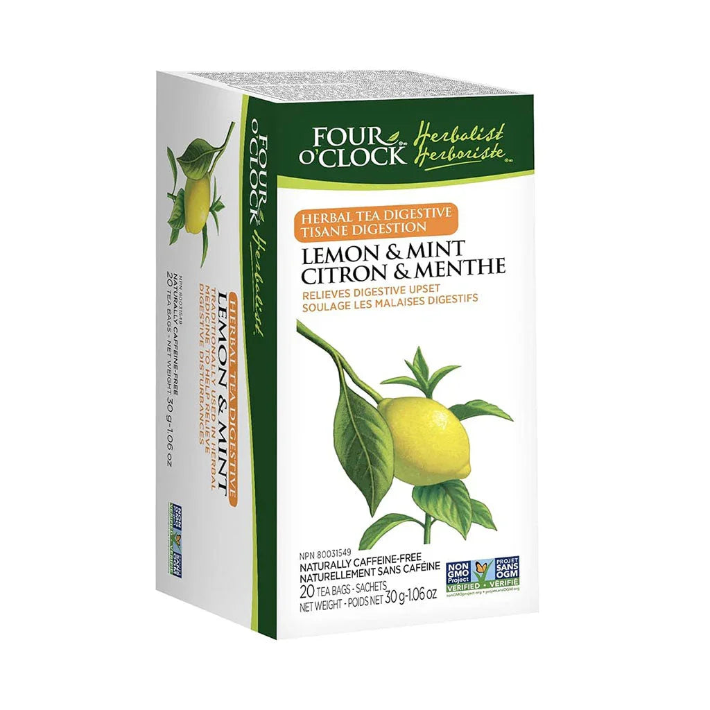 four o'clock herbal tea digestion lemon mint 20 sachets - La Boite à Grains