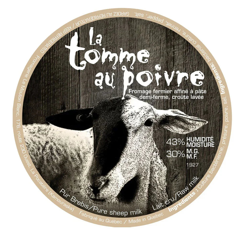 fromagerie white sheep tomme with pepper