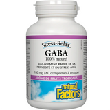 GABA 100 mg Tropical Fruits Natural Factors - La Boite à Grains