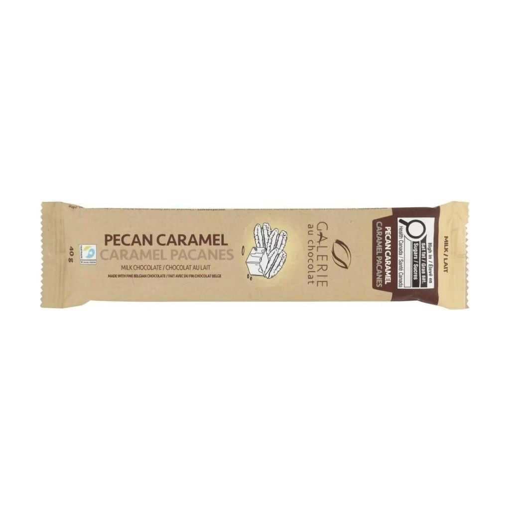 chocolat au lait caramel pacanes Galerie au Chocolat - La Boite à Grains