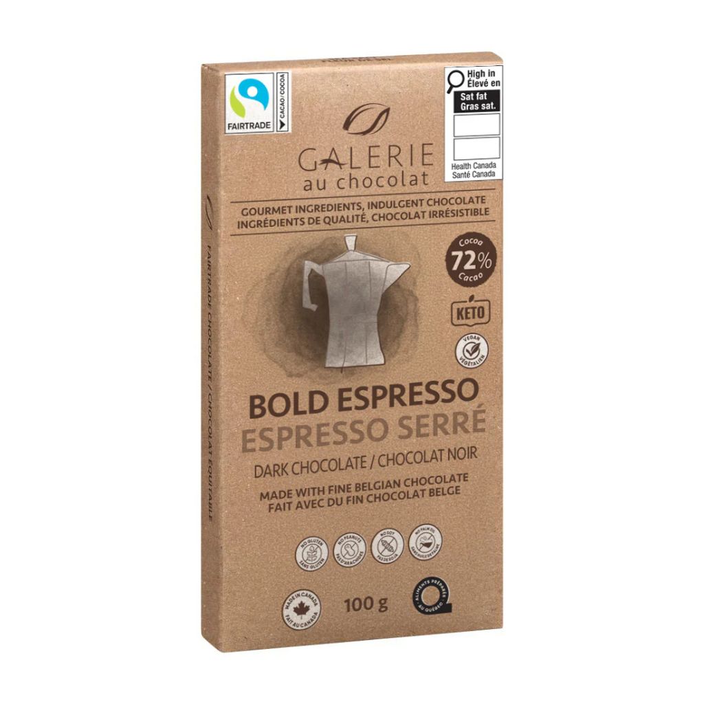 chocolat noir espresso serré Galerie au Chocolat - La Boite à Grains