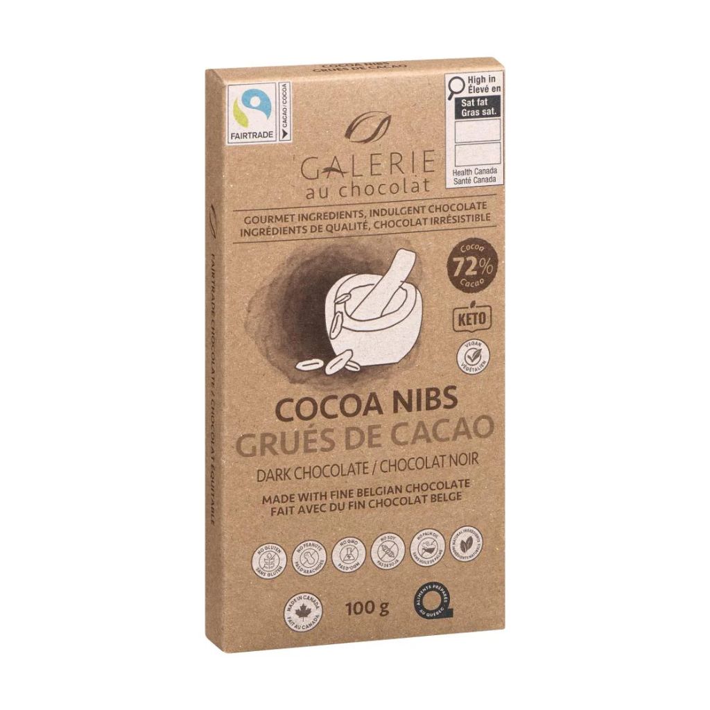 chocolat noir grués de cacao Galerie au Chocolat - La Boite à Grains
