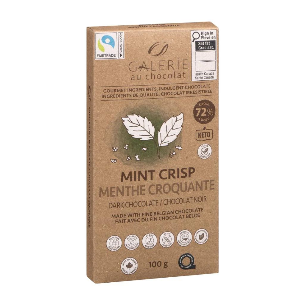 Galerie au Chocolat menthe croquante chocolat noir - La Boite à Grains