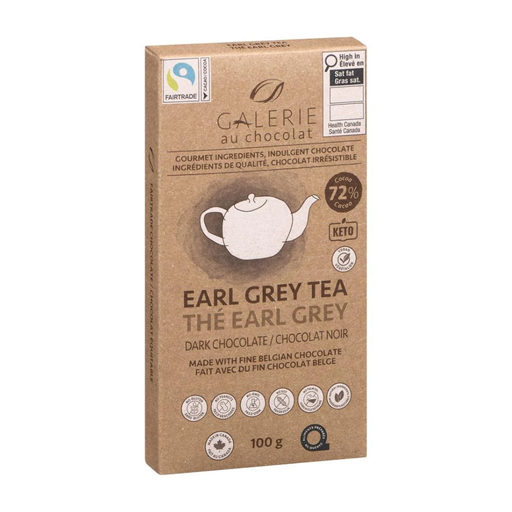 chocolat noir Thé Earl Grey Galerie au Chocolat - La Boite à Grains