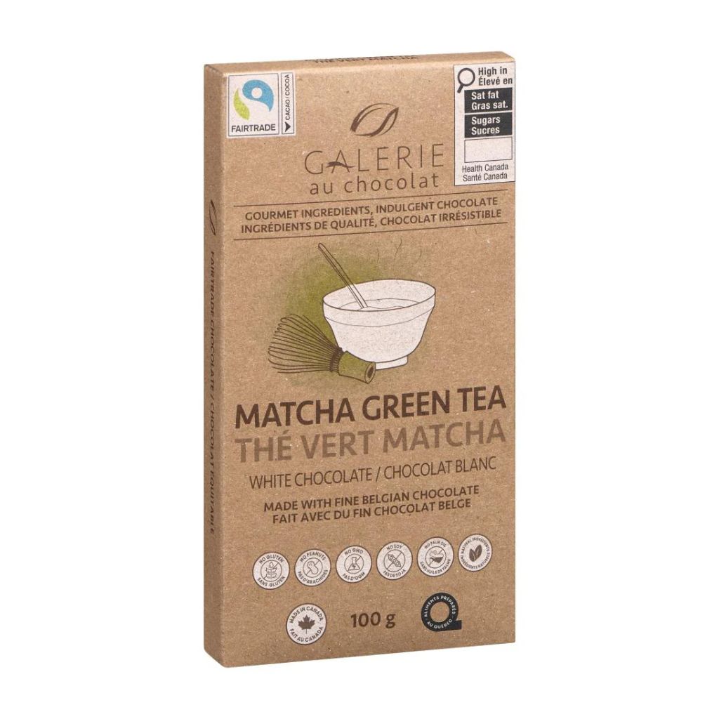 thé vert matcha chocolat blanc Galerie au Chocolat - La Boite à Grains