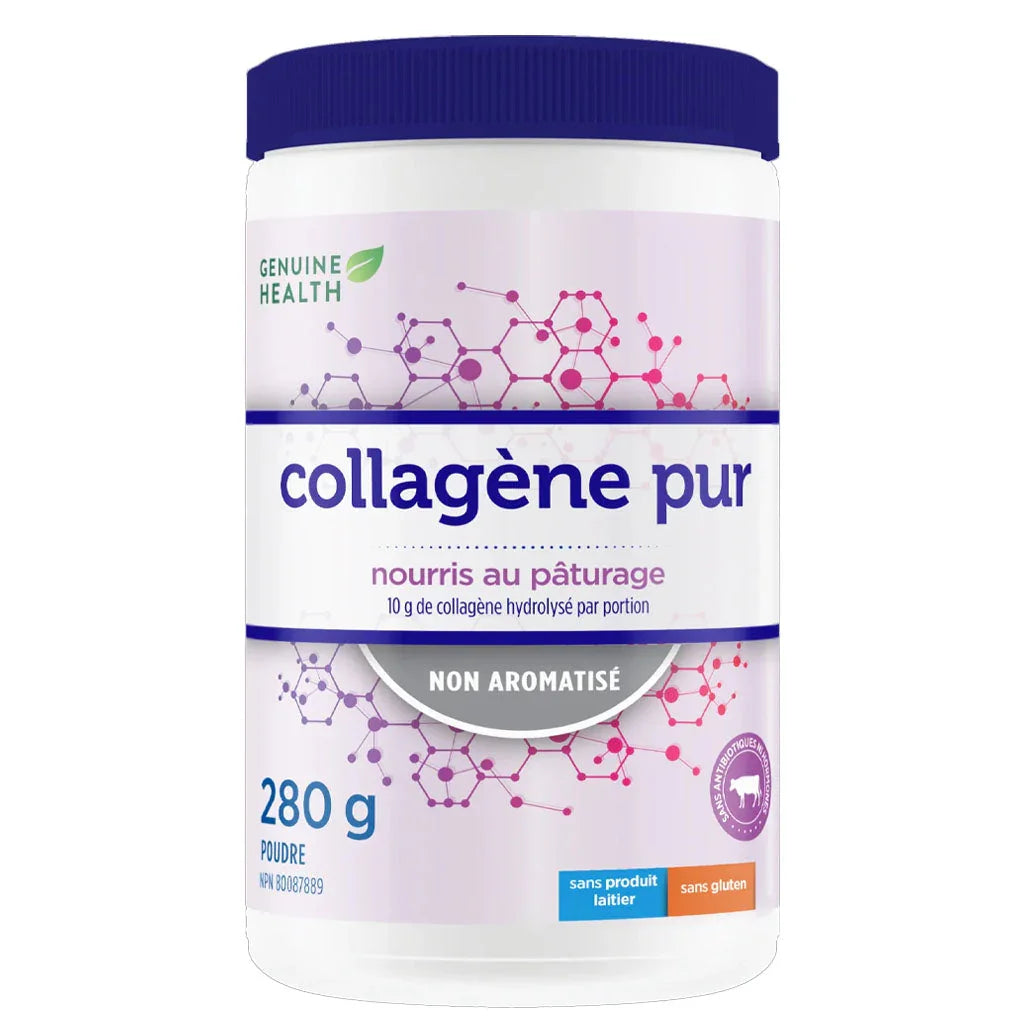 Genuine health pure unflavored collagen 280 g - La Boite à Grains