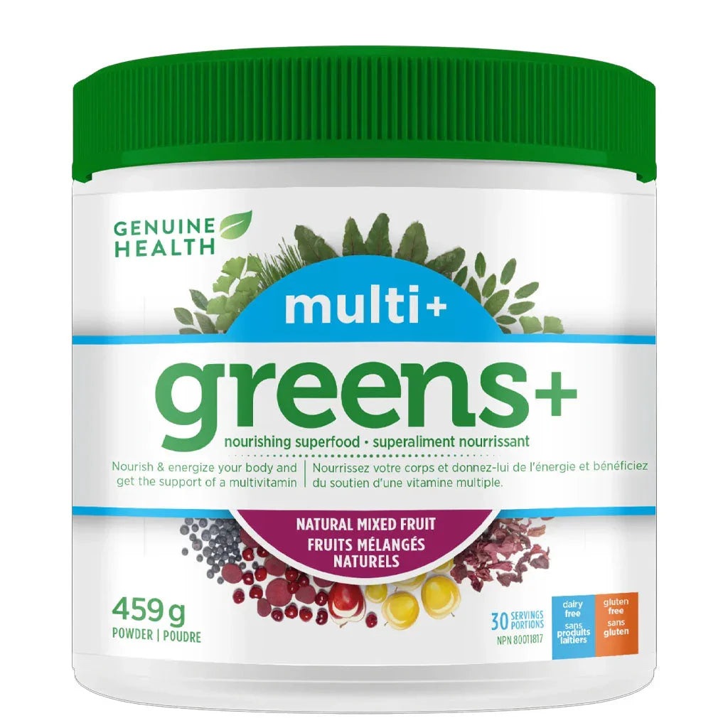 Genuine health greens+ multi+ natural mixed fruits 459 g - La Boite à Grains