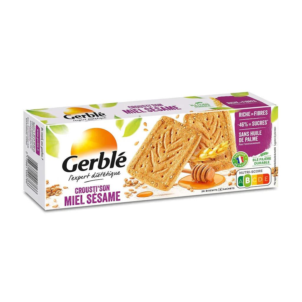 crousti'son honey sesame biscuits Gerblé - La Boite à Grains