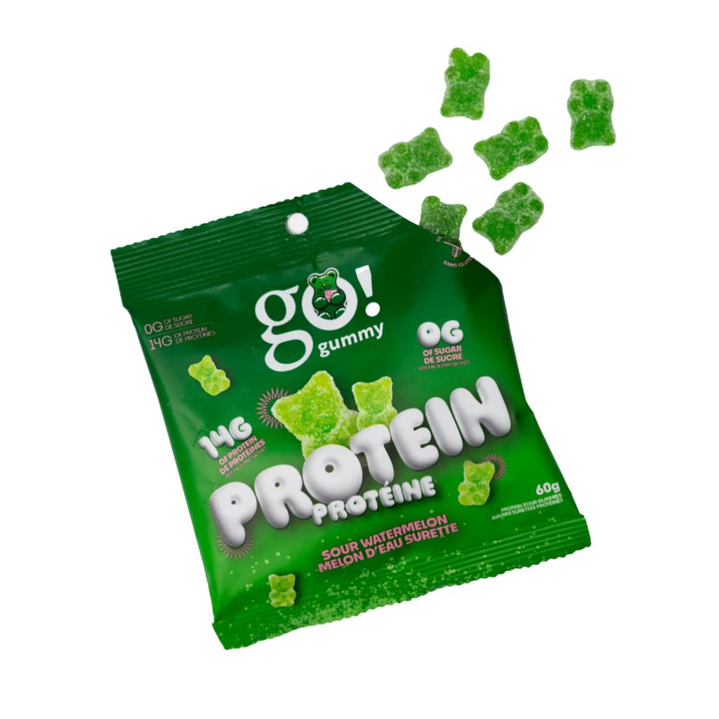 jujubes surettes protéines melon d'eau Go! Gummy - La Boite à Grains