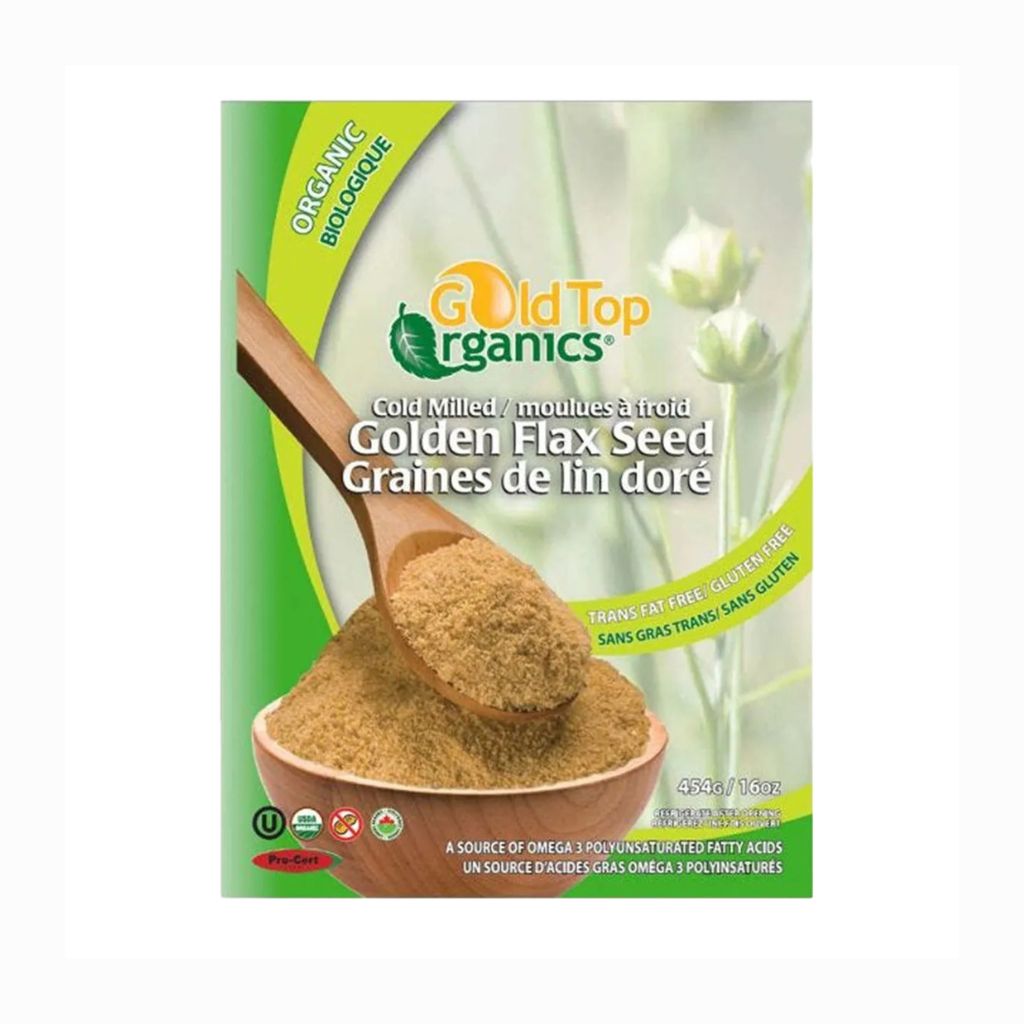 graines de lin doré moulues à froid biologiques Gold Top Organics - La Boite à Grains
