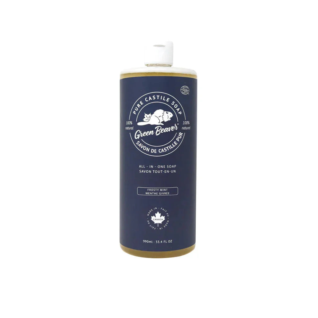 green beaver pure castile soap frosted mint 990 ml - La Boite à Grains