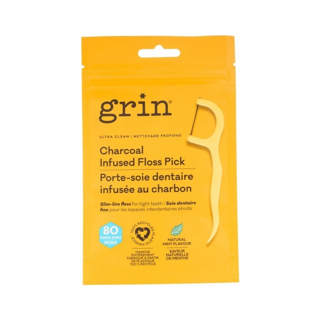 porte-soie dentaire infusée au charbon Grin - La Boite à Grains