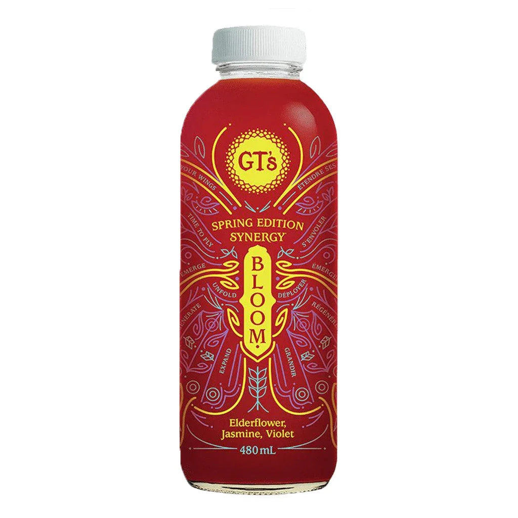 GT's kombucha synergy bloom elderflower jasmine violet 480 ml - La Boite à Grains