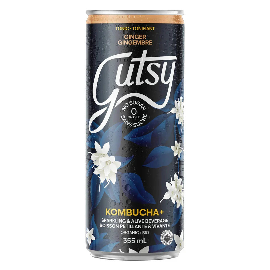 gutsy kombucha gingembre bio 355 ml - la boite a grains