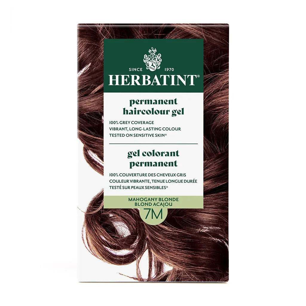 Colorant Permanent à Cheveux - Blond Acajou 7M Herbatint - La Boite à Grains