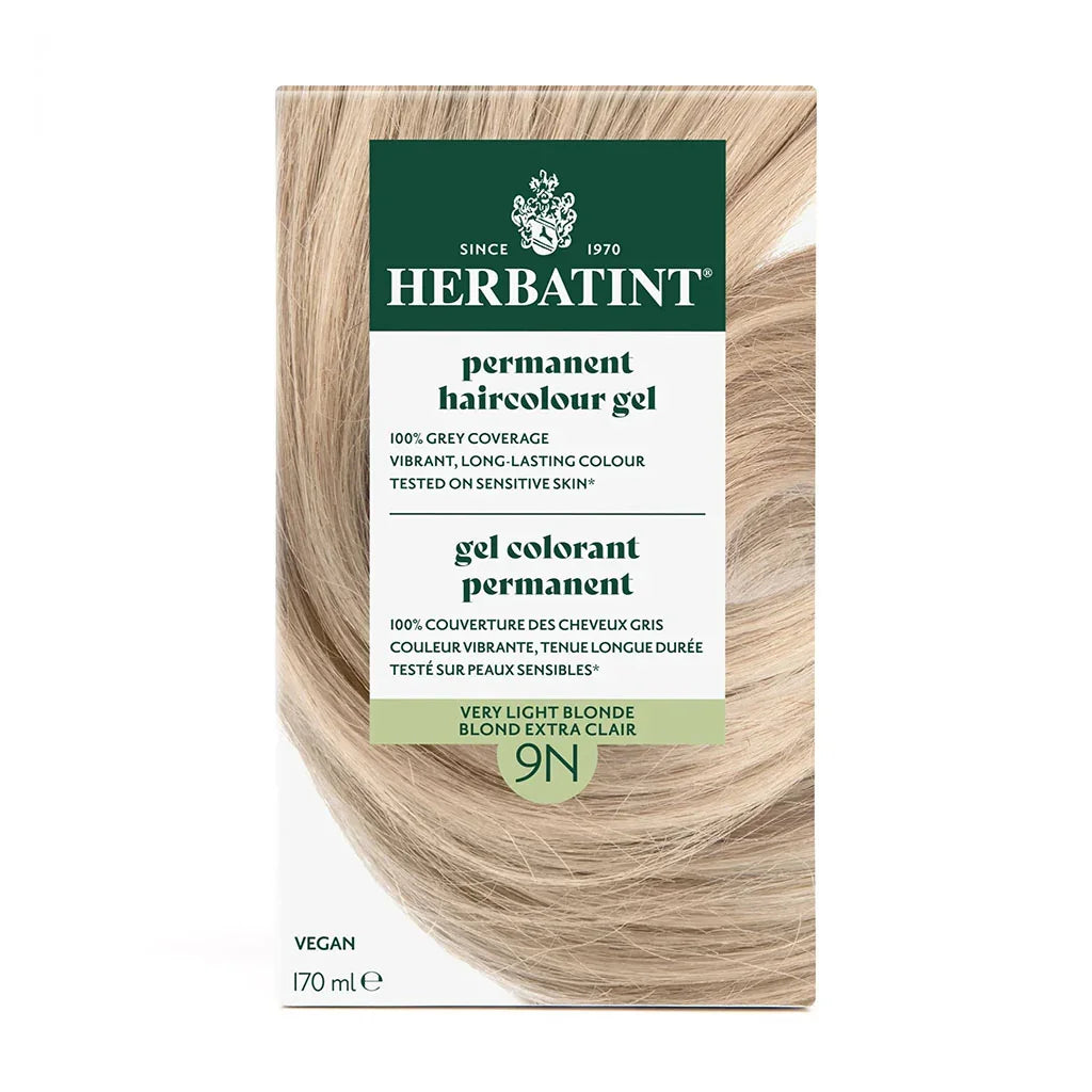 Colorant Permanent à Cheveux - Blond Extra Clair 9N Herbatint - La Boite à Grains