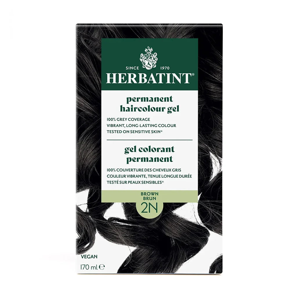 Colorant Permanent à Cheveux - Brun 2N Herbatint - La Boite à Grains