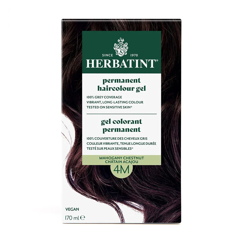 Colorant Permanent à Cheveux - Châtain Acajou 4M Herbatint - La Boite à Grains