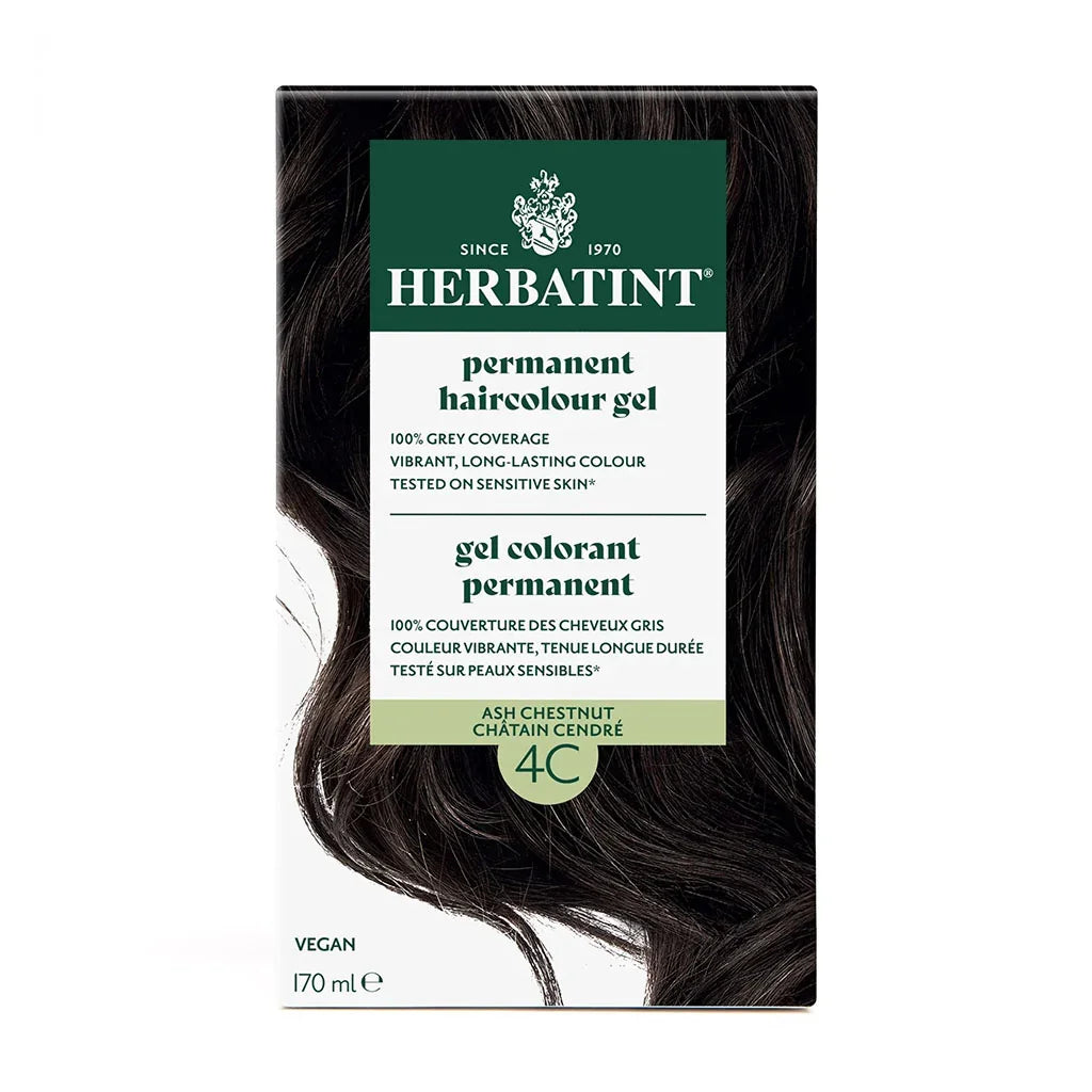 Permanent Hair Dye - Ash Brown 4C Herbatint - La Boite à Grains